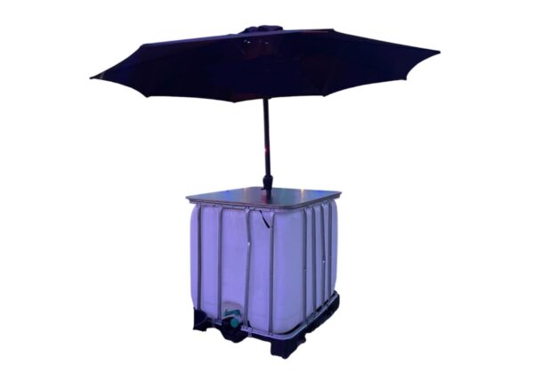 Palletank bord med parasol